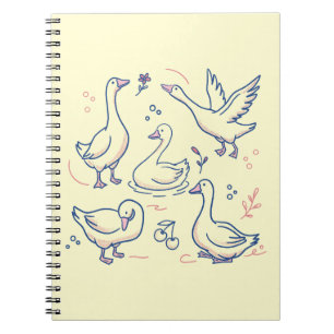 Carnet Motif d'oie drôle