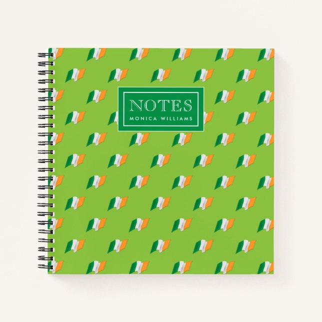 Carnet Motif du drapeau irlandais (Devant)