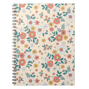 Carnet Motif du jardin de fleurs de corail