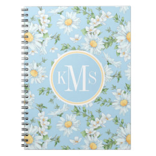 Carnet Motif du jardin fleuri Pastel Daisy