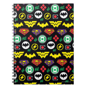 Carnet Motif du logo de la ligue de justice de Chibi
