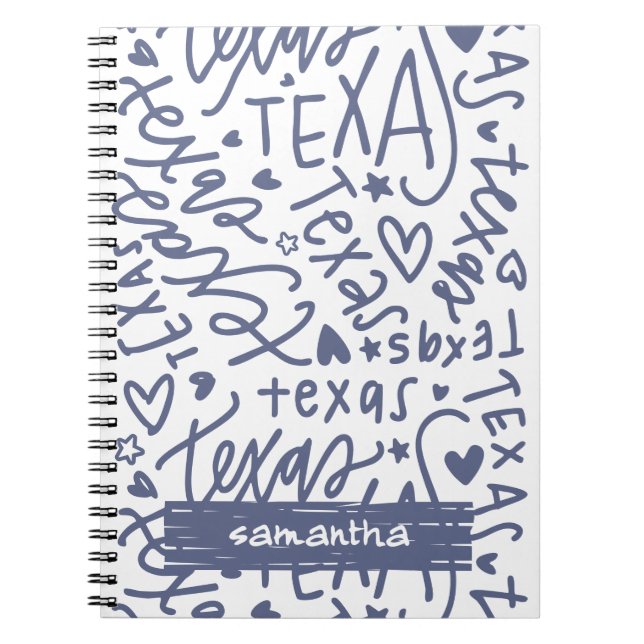 Carnet Motif Dusky Purple Texas Doodle (Devant)