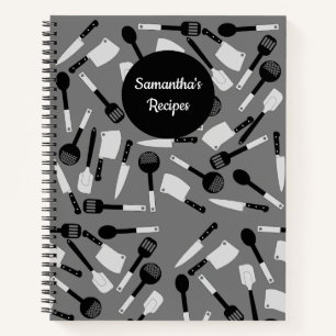 Carnet Motif d'ustensiles de Cuisines personnalisés