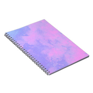 Carnet Motif élégant d'effet de nuage d'orage Rose violet