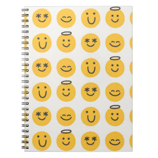 Carnet Motif Emoji Joyeux tiré à la main