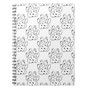 Carnet Motif Empreinte de patte dalmate