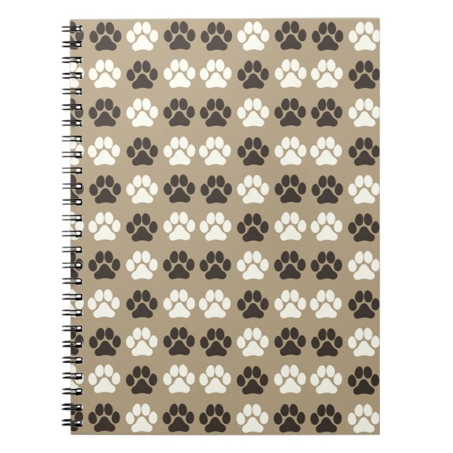Carnet Motif Empreinte de Patte Terreux de Sable (Devant)