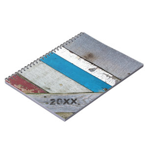 Carnet Motif en bois chic Shabby