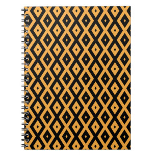 Carnet Motif en diamant jaune et noir