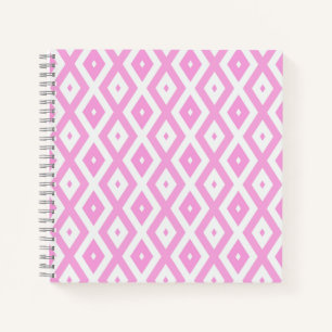 Carnet Motif en diamant rose et blanc