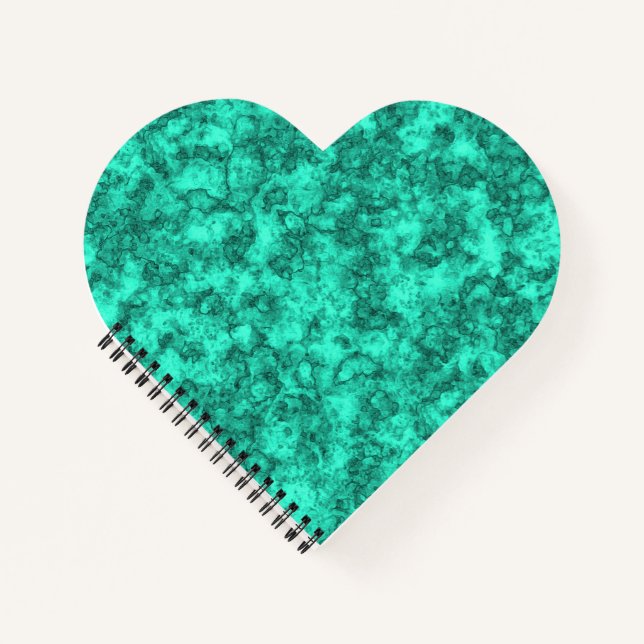 Carnet Motif en marbre clair turquoise (Devant)