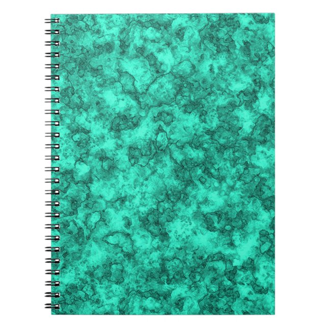Carnet Motif en marbre clair turquoise (Devant)