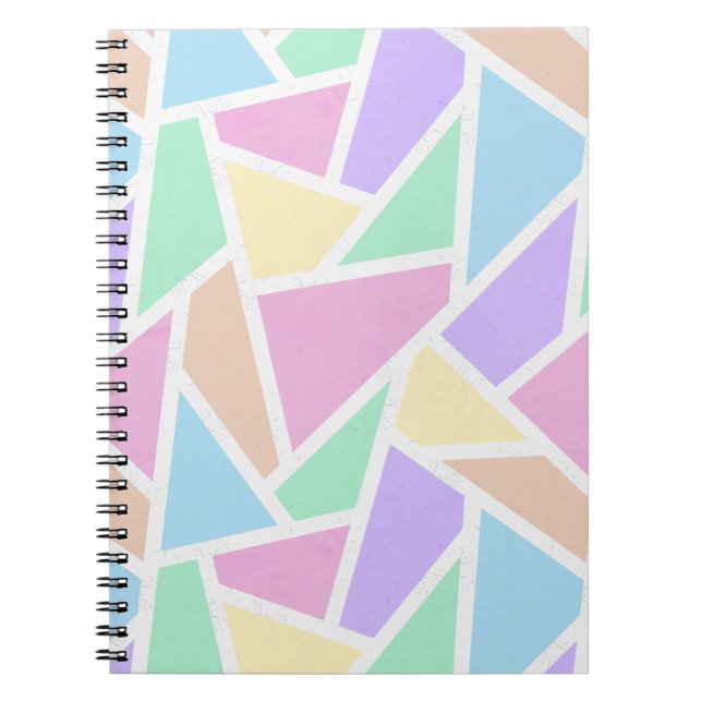 Carnet Motif en mosaïque arc-en-ciel Pastel (Devant)