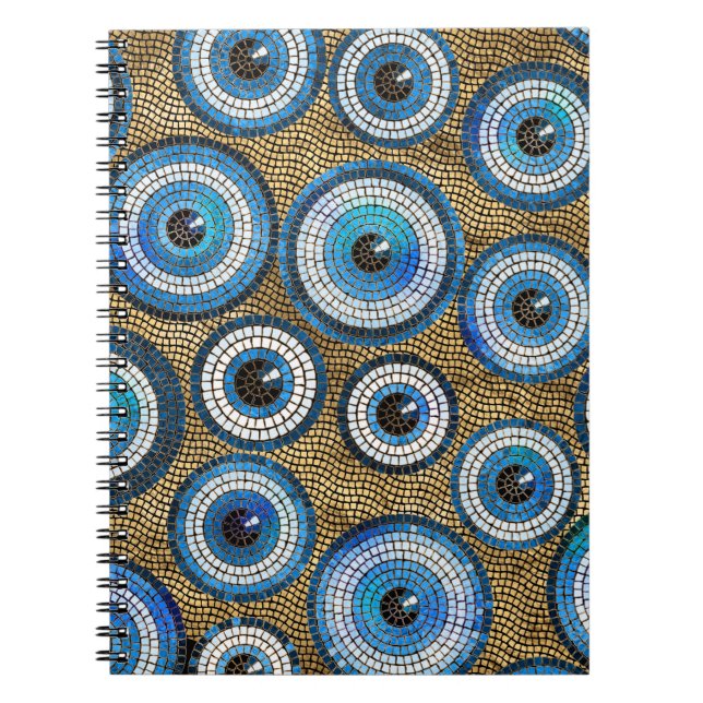 Carnet Motif en mosaïque de l'oeil maléfique (Devant)
