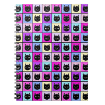 Motif en pastel de chat d'arc-en-ciel