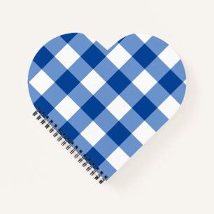 Carnet Motif en vichy bleu