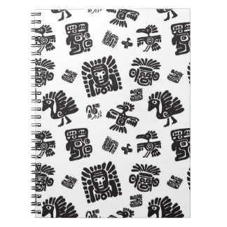 Carnet Motif ethnique noir maya