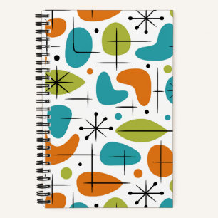 Carnet Motif étoile éclatée de style Mid Century Modern