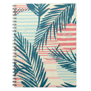 Carnet Motif exotique tendance sans couture avec palme et