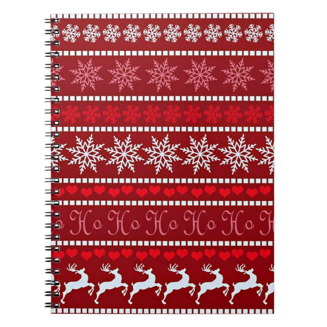 Carnet Motif Festif Noël Snowflake (Devant)