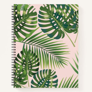 Carnet motif feuille