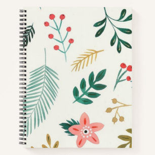 Carnet motif feuille