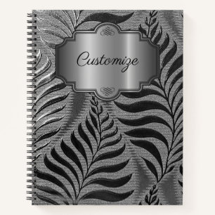 Carnet Motif Feuille d'argent personnalisé