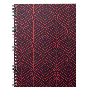Carnet Motif feuille géométrique sans couture. Texte Abst