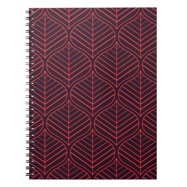 Carnet Motif feuille géométrique sans couture. Texte Abst (Devant)