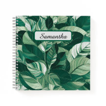Motif Feuille vert moderne personnalisé