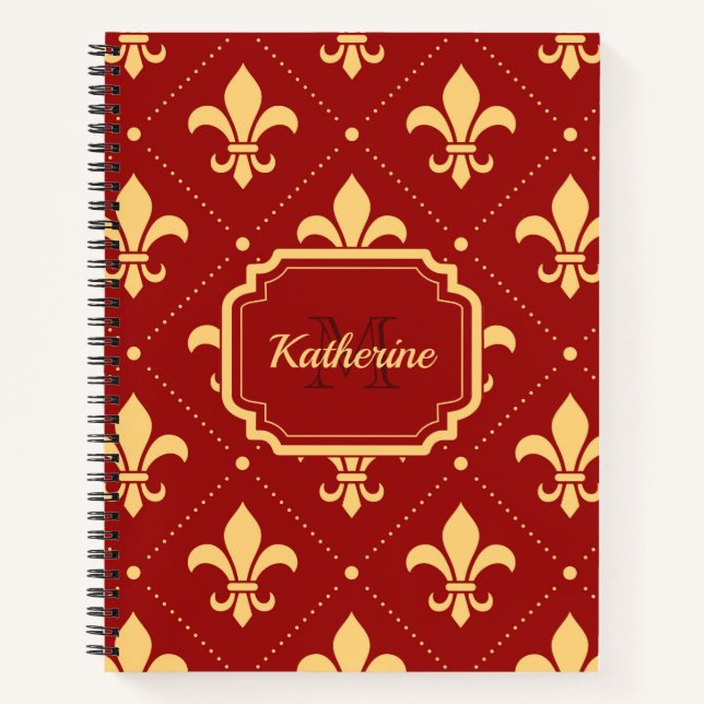 Carnet Motif Fleur-de-lis (Devant)