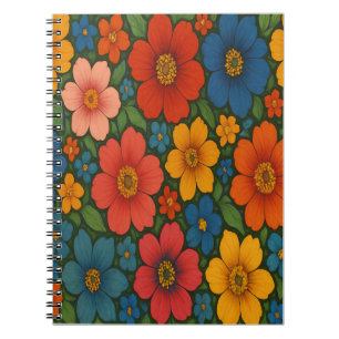 Carnet Motif Fleur sauvage transparent