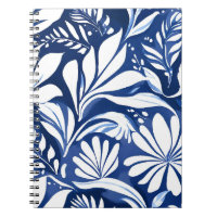 Motif floral aquarelle botanique bleu