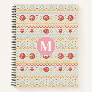 Carnet Motif Floral Bohème Nordique Personnalisé Folk