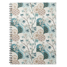 Motif floral de floraison de bambou japonais tradi