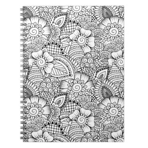 Carnet Motif floral de griffonnage