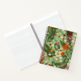 Carnet Motif floral élégant à l'aquarelle de fleurs sauva