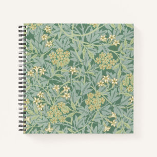 Carnet Motif floral élégant de jasmin vert