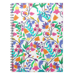 Carnet Motif floral exotique coloré
