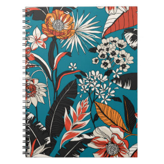 Carnet Motif floral ininterrompu dans