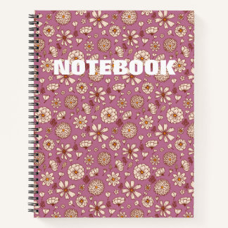 Carnet Motif floral marron sans couture