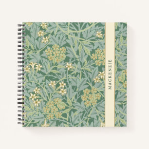 Carnet Motif floral personnalisé de jasmin vert