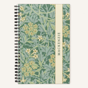Carnet Motif floral personnalisé de jasmin vert