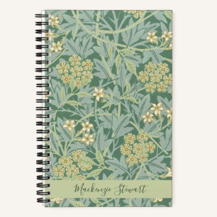 Carnet Motif floral personnalisé de jasmin vert