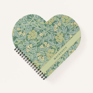 Carnet Motif floral personnalisé de jasmin vert