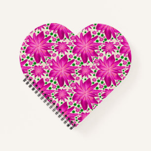 Carnet Motif floral rose vif sans couture
