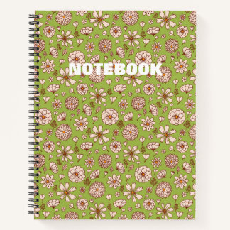 Carnet Motif floral sans couture Vert
