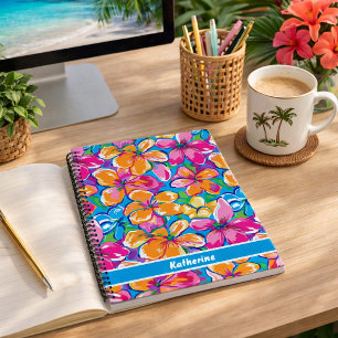 Carnet Motif floral tropical coloré