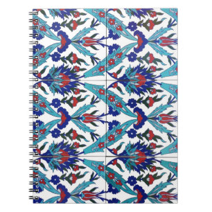 Carnet Motif floral turc d'Iznik