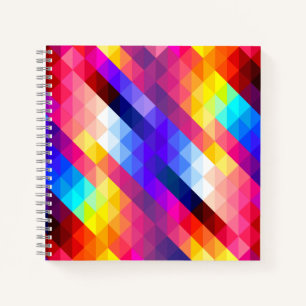 Carnet Motif géométrique abstrait de couleurs vives